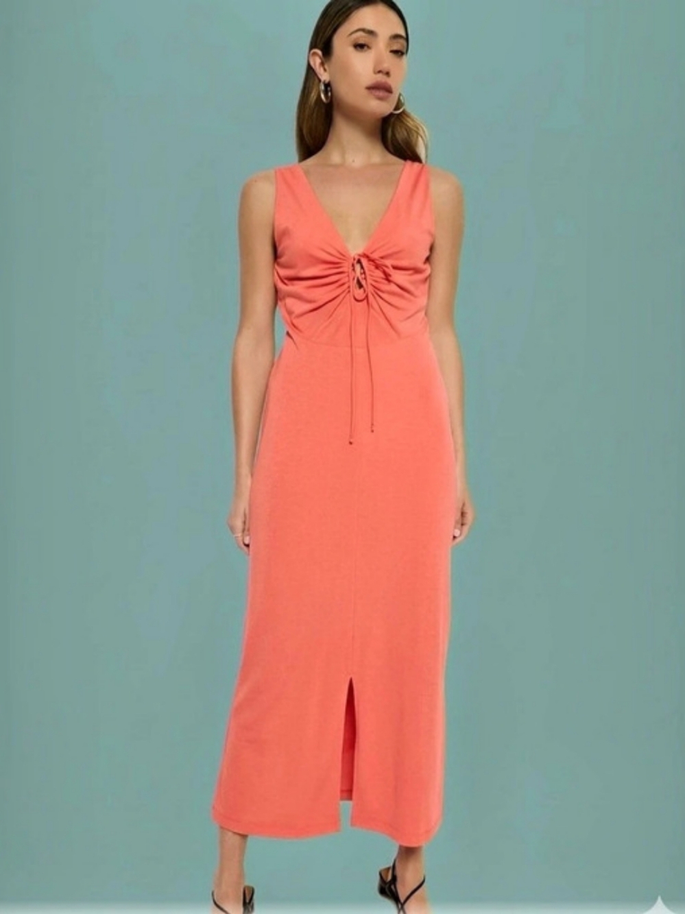 Nation LTD Gracie Tank Dress Midi Dress in Pink Size Small NWT